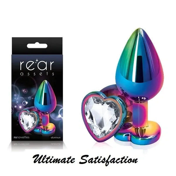 Multicolor Heart Medium Butt Plug