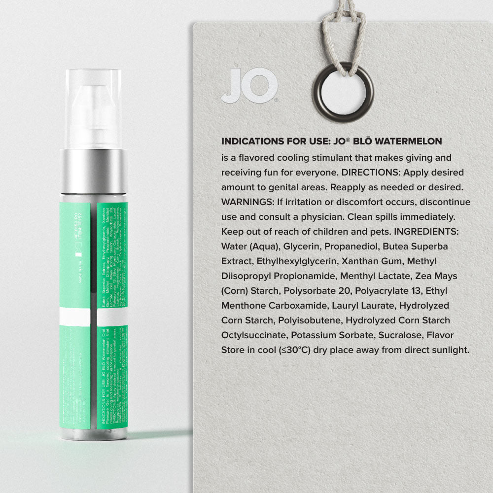 Jo Blo Watermelon Watermelon Flavoured Oral Pleasure Gel 30 Ml Bottle