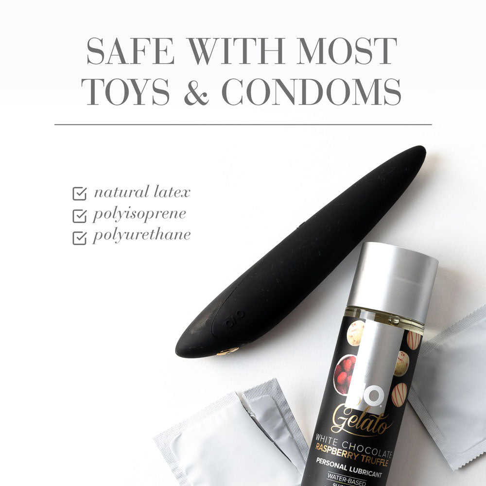 Jo Gelato White Chocolate Raspberry Lube 30 M L White Chocolate Raspberry Flavoured Water Based Lubricant 30 Ml Bottle