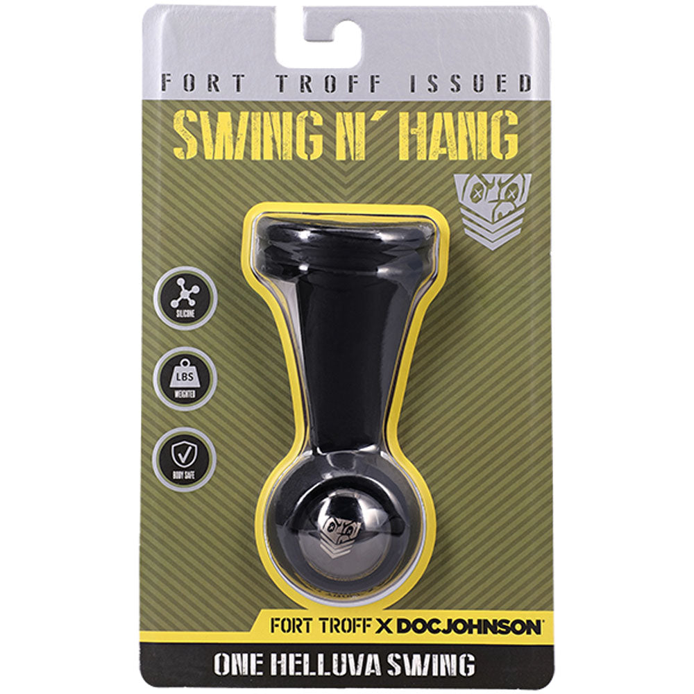 Fort Troff Swing N' Hang Black Weighted Ball Tugger