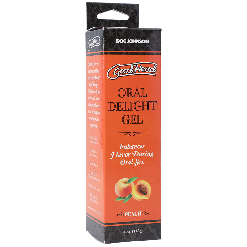 Good Head Oral Delight Gel Peach Peach Flavoured Oral Gel 120 Ml Tube