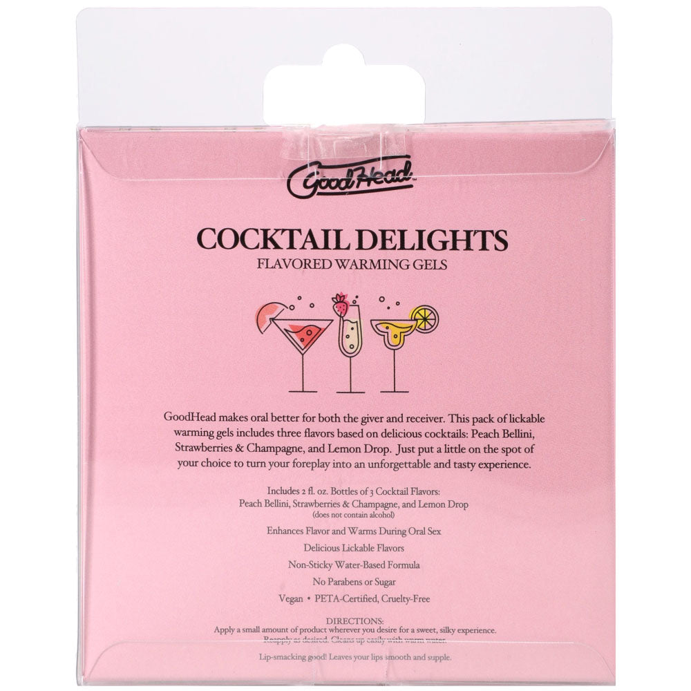 Good Head Cocktail Delights Flavoured Warming Oral Sex Gels 59 Ml Bottles Set Of 3