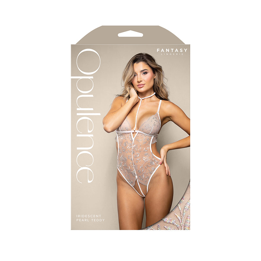 Opulence Iridescent Pearl Teddy White White M/L Size