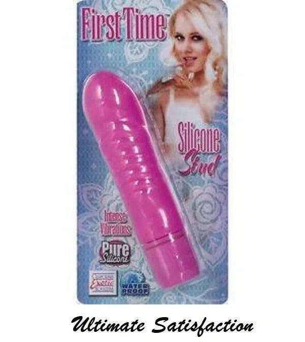 First Time Silicone Stud Pink Vibrator