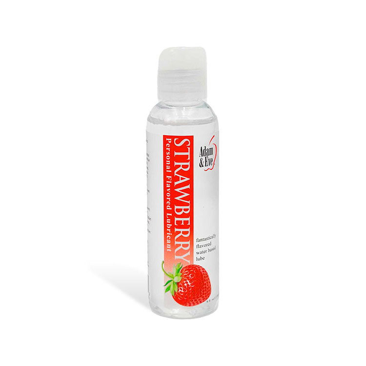 Adam & Eve Strawberry Lubricant Strawberry Flavoured Water Based Lubricant 118 Ml Bottle