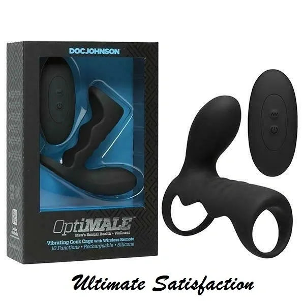 OptiMALE Vibrating Rechargeable Cock Cage with Wireless Remote