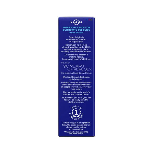 Durex Originals Regular Fit Condoms Regular Fit Latex Condoms 10 Pack + 2 Free