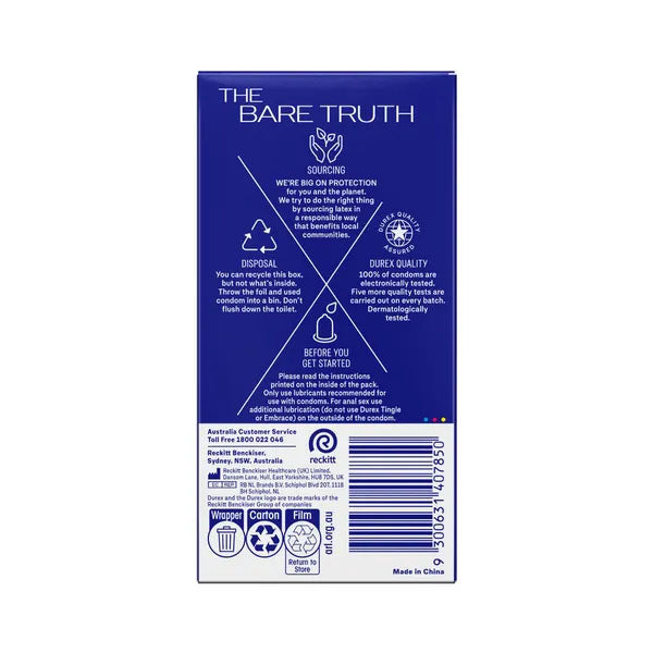 Durex Originals Regular Fit Condoms Regular Fit Latex Condoms 10 Pack + 2 Free