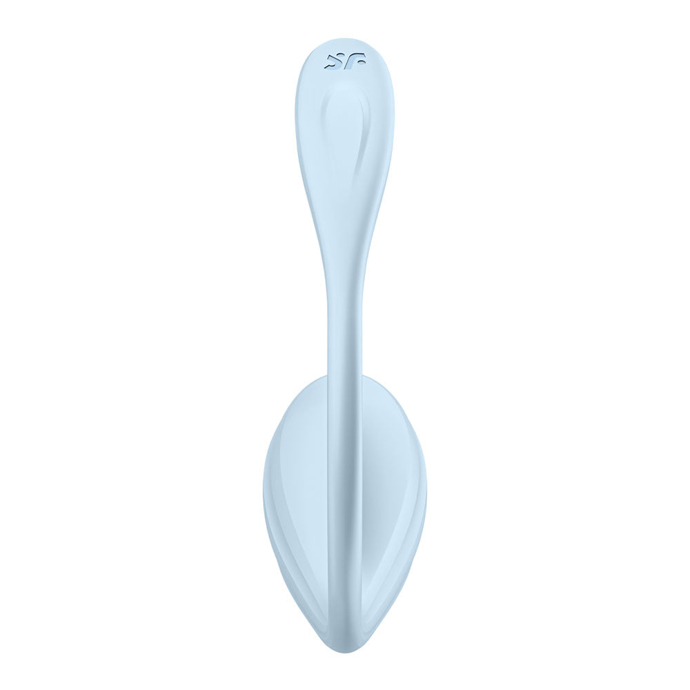 Satisfyer Smooth Petal Light Blue Light Blue Usb Rechargeable Wearable Stimulator With App Control