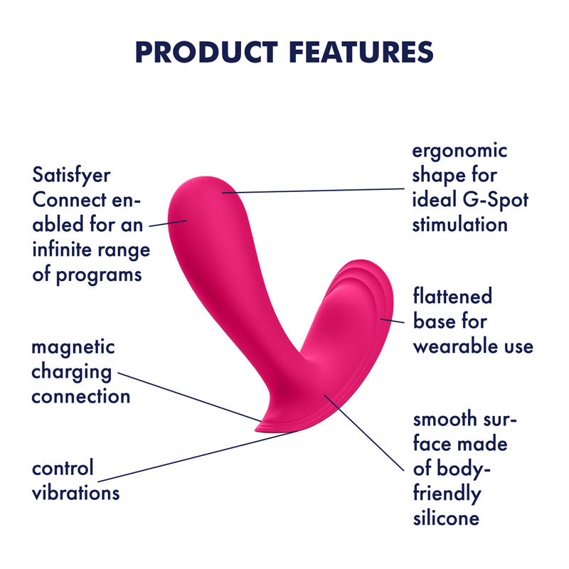 Satisfyer Top Secret Pink Wearable Vibrator With App Control
