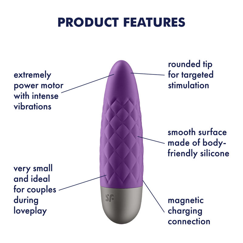 Satisfyer Ultra Power Bullet 5 Purple Usb Rechargeable Bullet