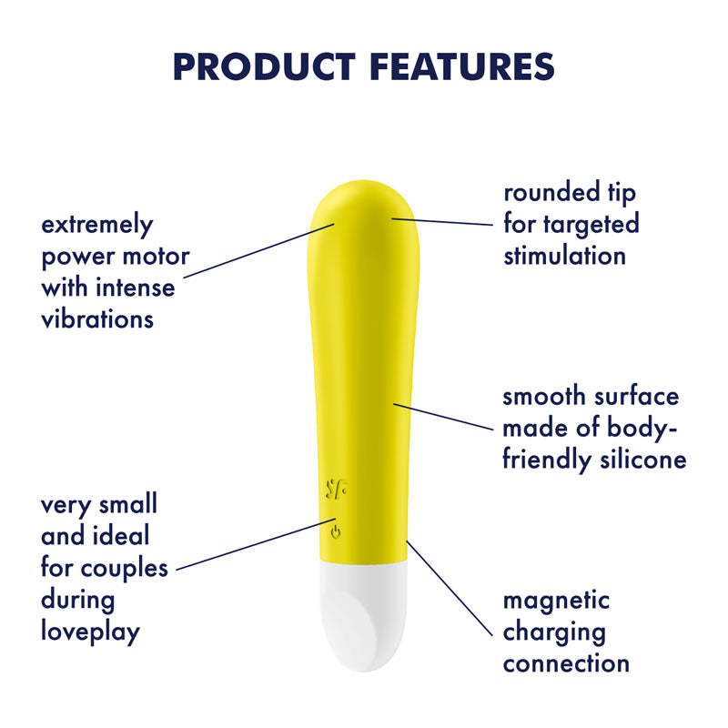Satisfyer Ultra Power Bullet 1 Yellow Usb Rechargeable Bullet