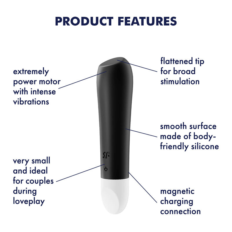 Satisfyer Ultra Power Bullet 2 Black Usb Rechargeable Bullet
