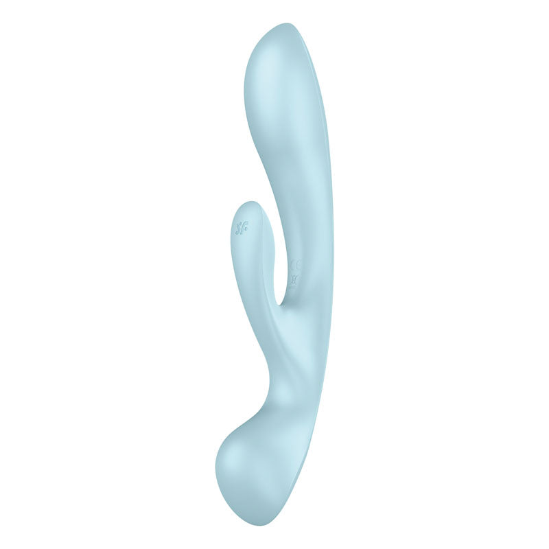 Satisfyer Triple Oh Light Blue Usb Rechargeable Rabbit Vibrator