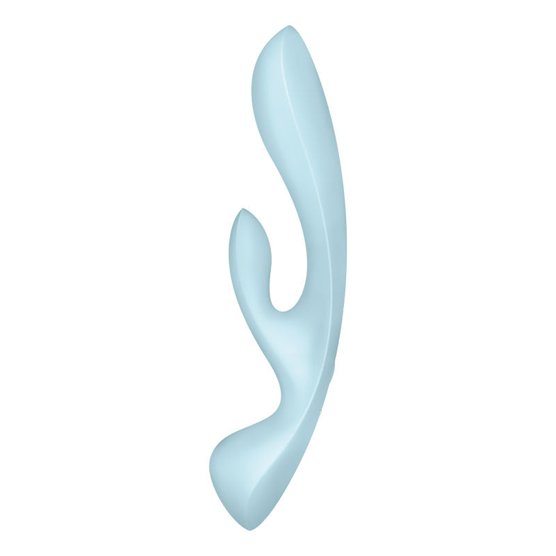 Satisfyer Triple Oh Light Blue Usb Rechargeable Rabbit Vibrator