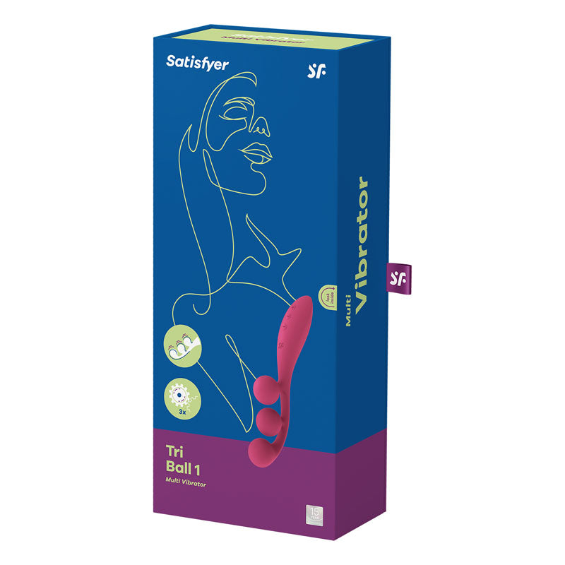 Satisfyer Tri Ball 1 Red Usb Rechargeable 3 Motor Vibrator