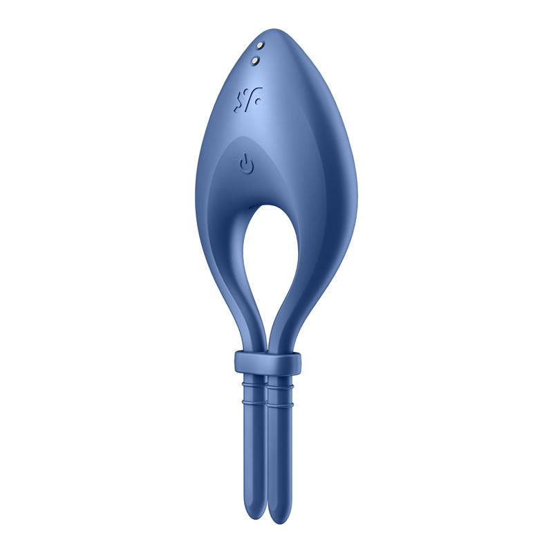 Satisfyer Bullseye Blue Blue Vibrating Adjustable Lasso Cock Ring
