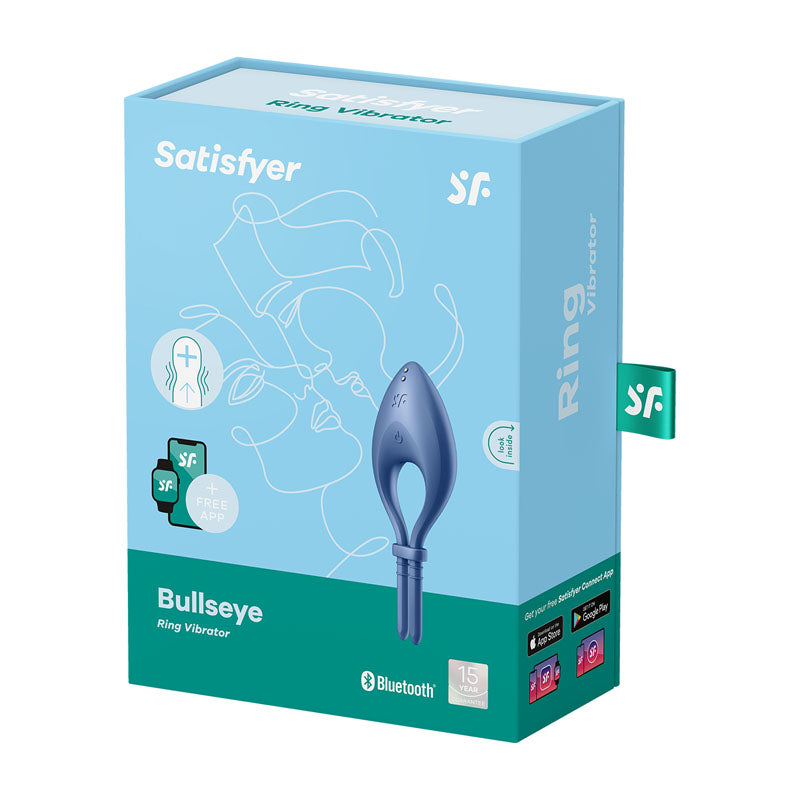 Satisfyer Bullseye Blue Blue Vibrating Adjustable Lasso Cock Ring