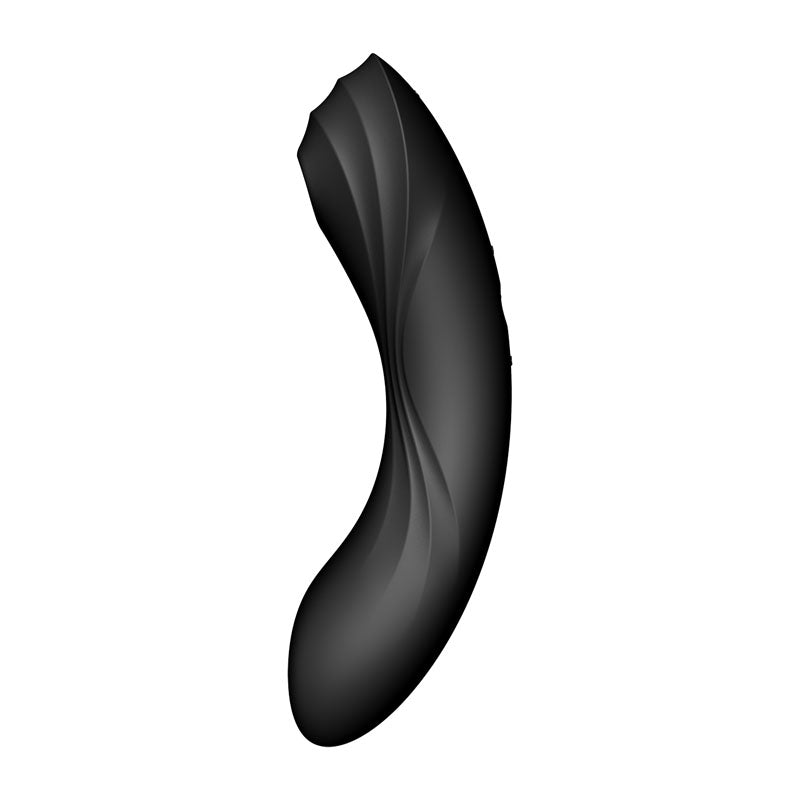 Satisfyer Curvy Trinity 4 Black Usb Rechargeable Air Pulse Stimulator & Vibrator
