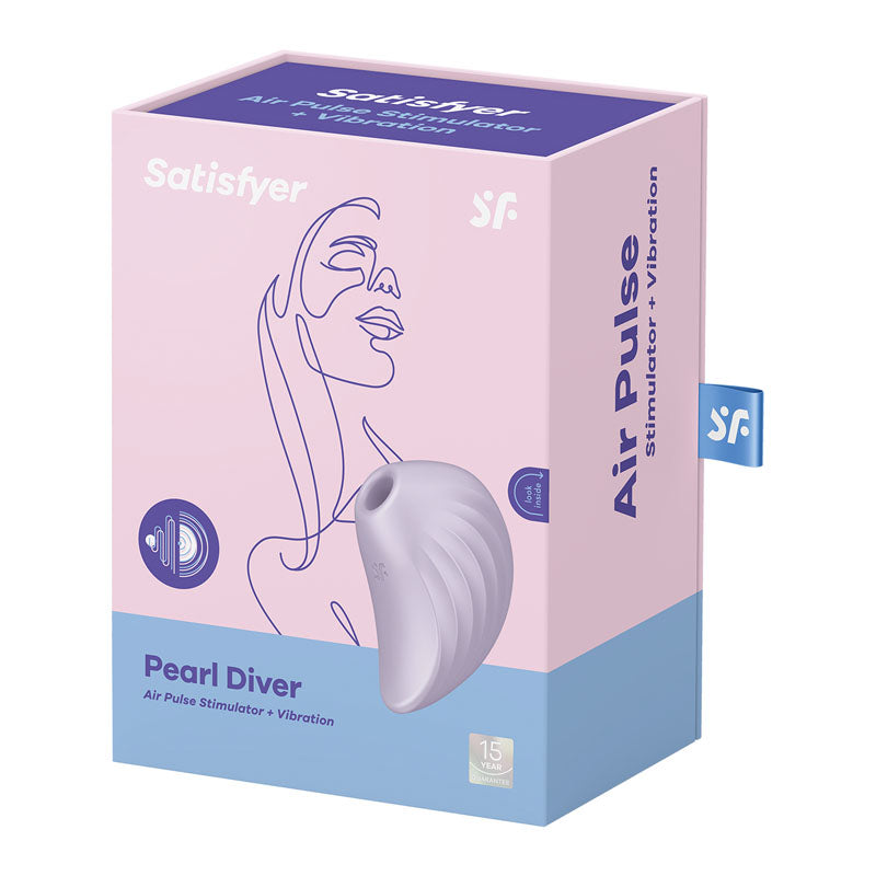 Satisfyer Pearl Diver Violet Violet Usb Rechargeable Air Pulsation Stimulator