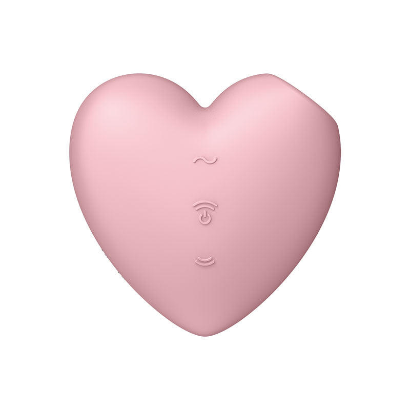 Satisfyer Cutie Heart Light Pink Light Pink Usb Rechargeable Air Pulsation Stimulator With Vibration