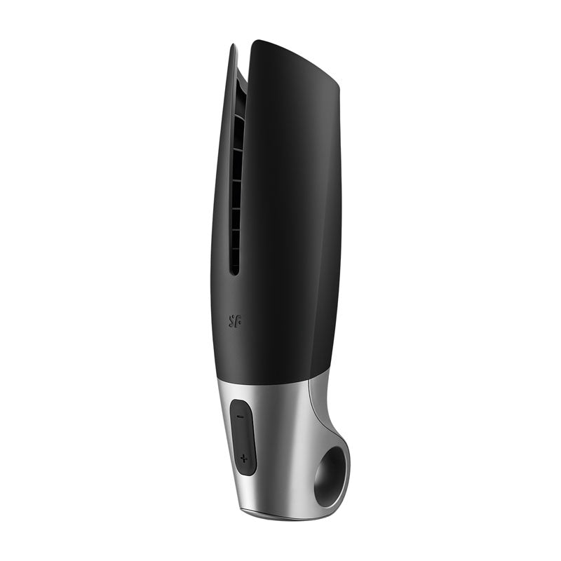 Satisfyer Power Masturbator Black Usb Rechargeable Vibrating Masturbator With App Control