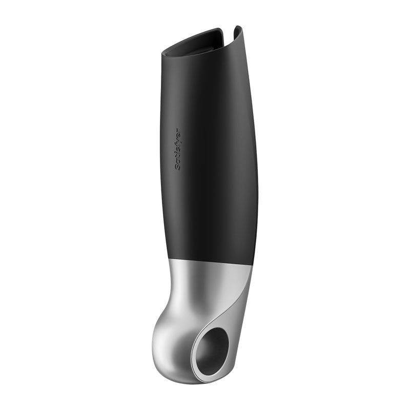 Satisfyer Power Masturbator Black Usb Rechargeable Vibrating Masturbator With App Control