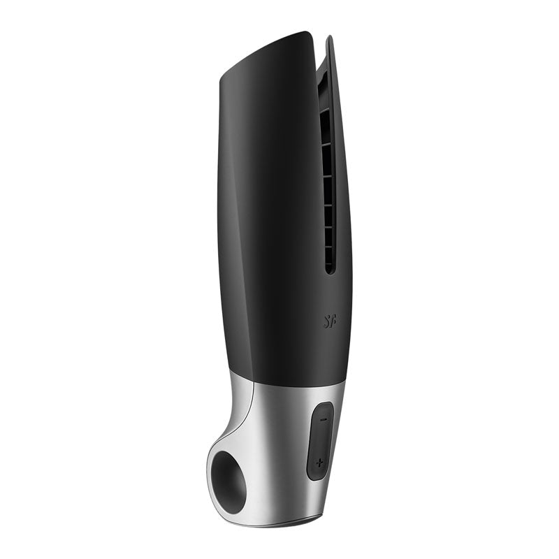 Satisfyer Power Masturbator Black Usb Rechargeable Vibrating Masturbator With App Control