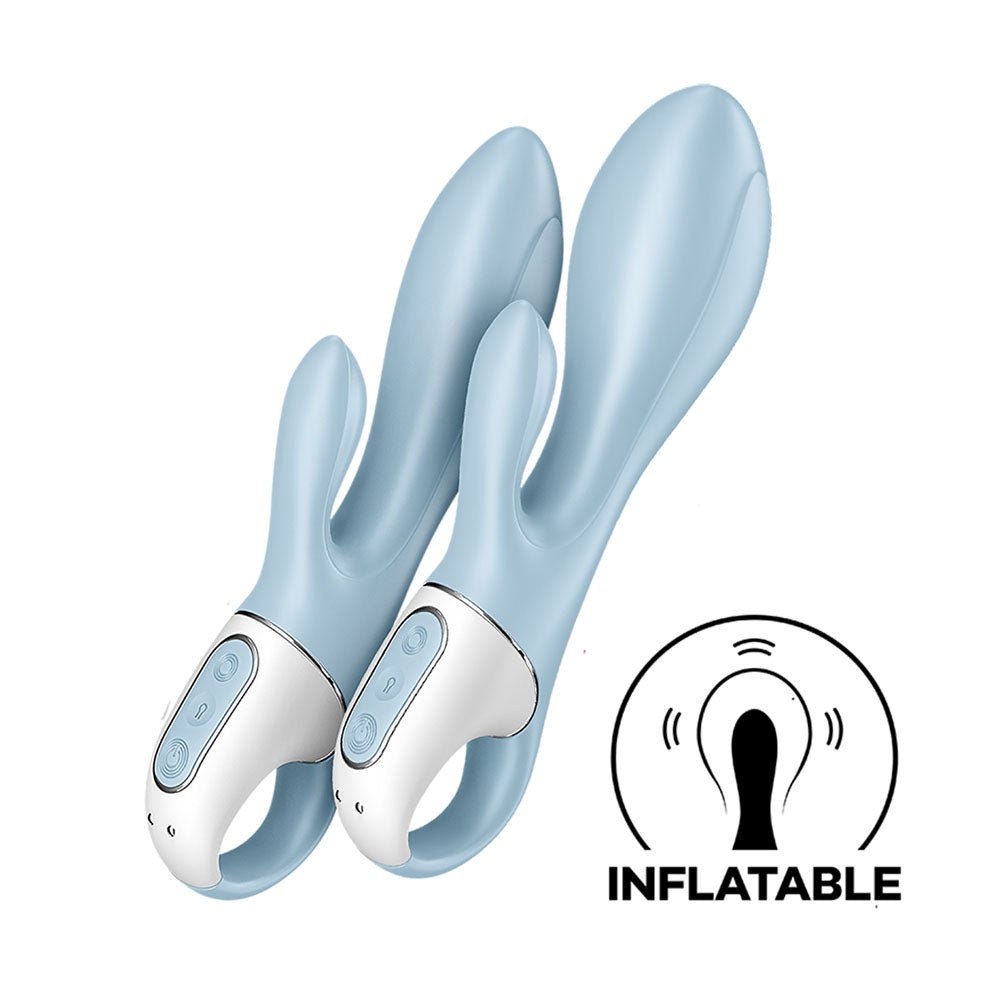 Satisfyer Air Pump Bunny 1 Blue Usb Rechargeable Inflatable Rabbit Vibrator