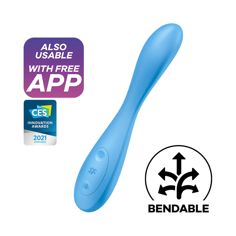 Satisfyer G Spot Flex 4 Blue Usb Rechargeable Vibrator With App Control