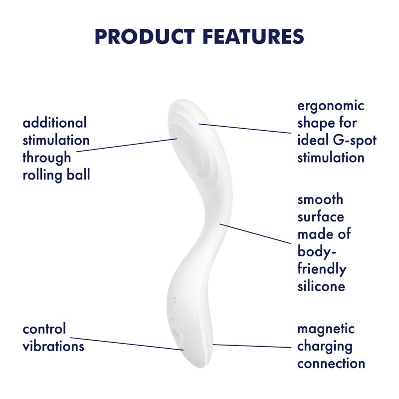 Satisfyer Rrrolling Pleasure White Usb Rechargeable Vibrator