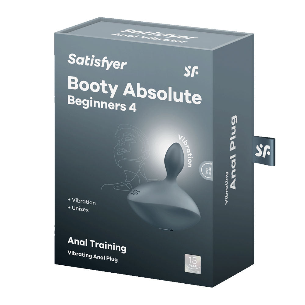 Satisfyer Booty Absolute Beginners 4 Grey Usb Rechargeable Vibrating Butt Plug