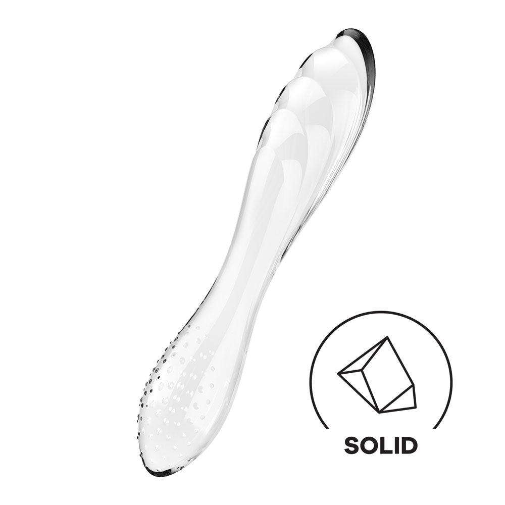 Satisfyer Dazzling Crystal 1 Clear Clear Glass Double Ended Dildo