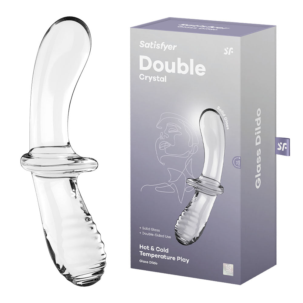 Satisfyer Double Crystal Clear Glass Double Ended Dildo