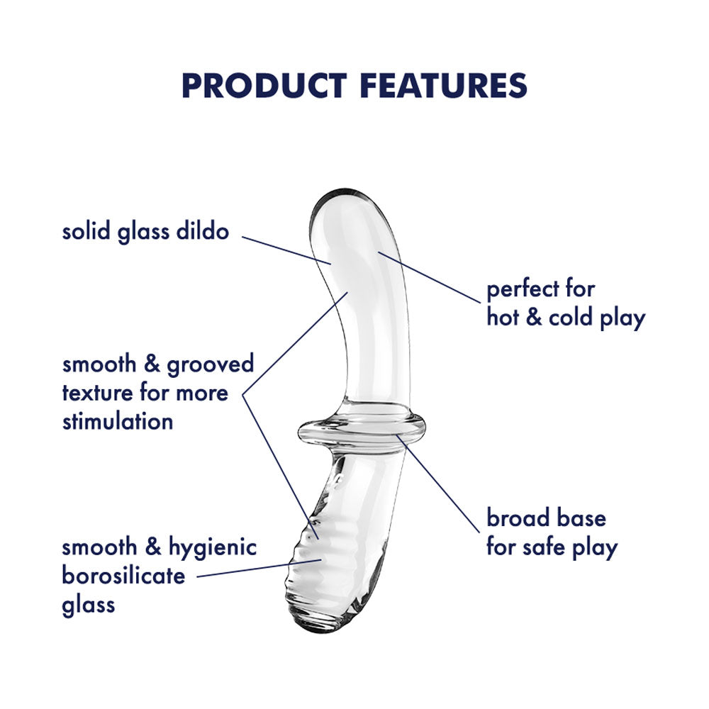 Satisfyer Double Crystal Clear Glass Double Ended Dildo