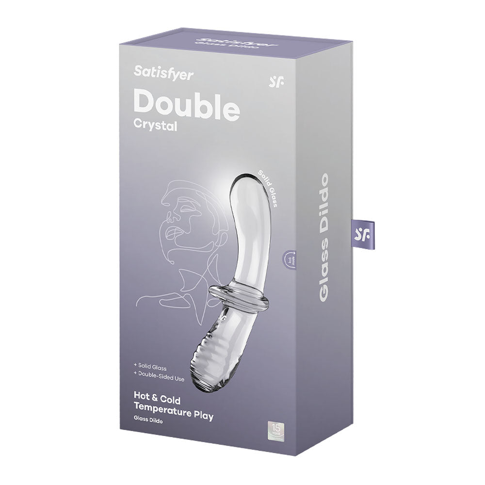 Satisfyer Double Crystal Clear Glass Double Ended Dildo