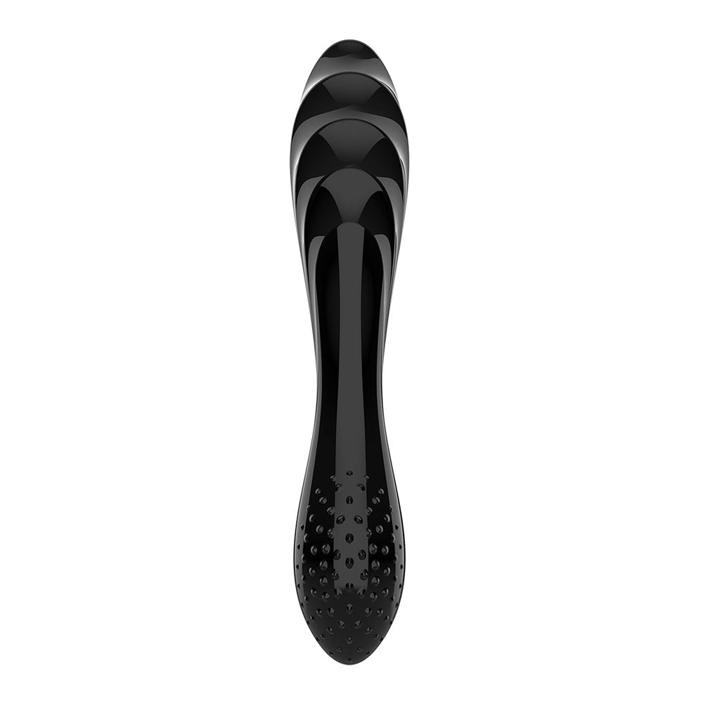 Satisfyer Dazzling Crystal 1 Black Black Glass Double Ended Dildo