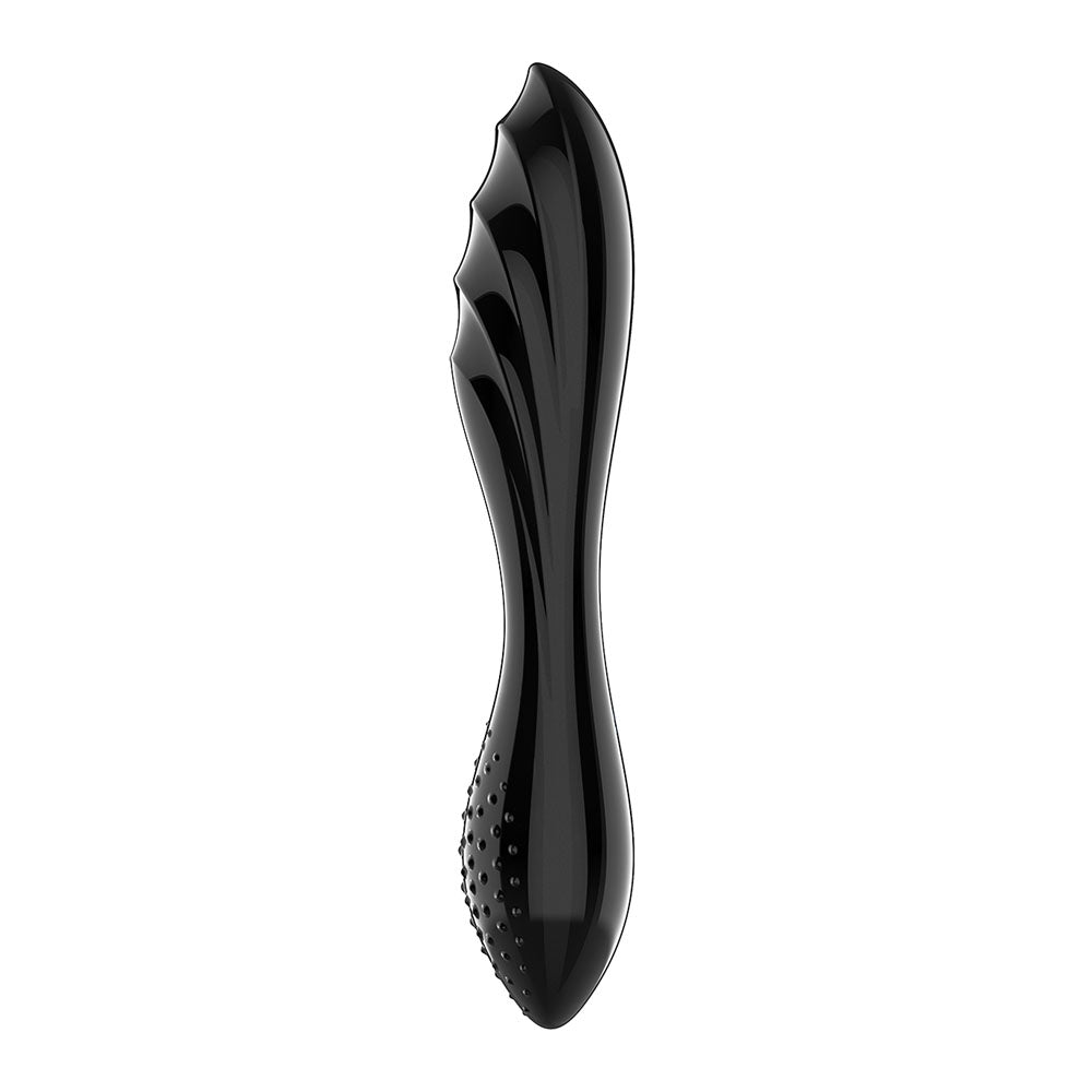 Satisfyer Dazzling Crystal 1 Black Black Glass Double Ended Dildo