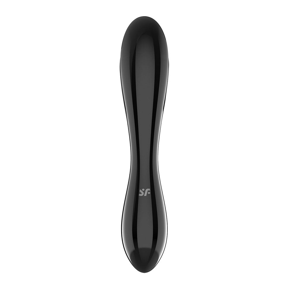 Satisfyer Dazzling Crystal 1 Black Black Glass Double Ended Dildo