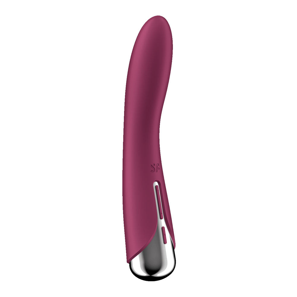 Satisfyer Spinning Vibe 1 Red Red 17.8 Cm Usb Rechargeable Rotating Vibrator