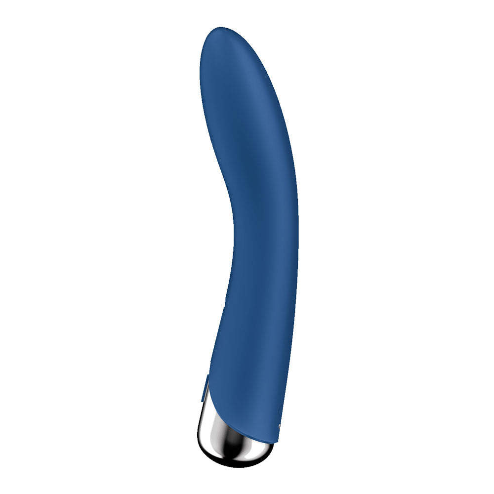 Satisfyer Spinning Vibe 1 Blue Blue 17.8 Cm Usb Rechargeable Rotating Vibrator