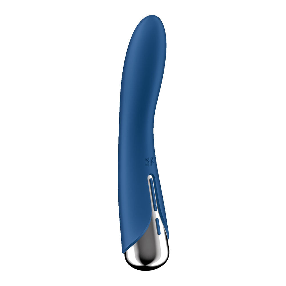 Satisfyer Spinning Vibe 1 Blue Blue 17.8 Cm Usb Rechargeable Rotating Vibrator