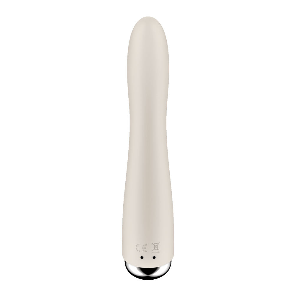 Satisfyer Spinning Vibe 1 Beige Beige 17.8 Cm Usb Rechargeable Rotating Vibrator