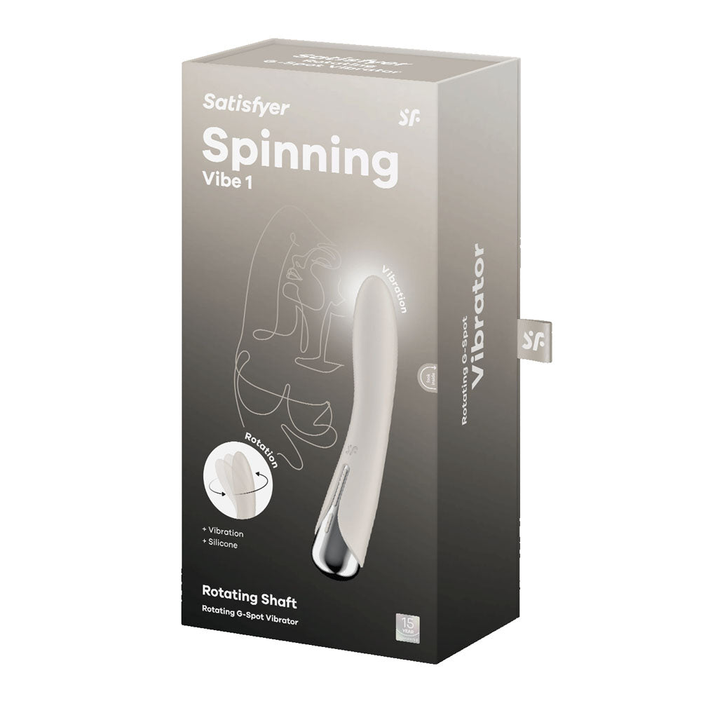 Satisfyer Spinning Vibe 1 Beige Beige 17.8 Cm Usb Rechargeable Rotating Vibrator