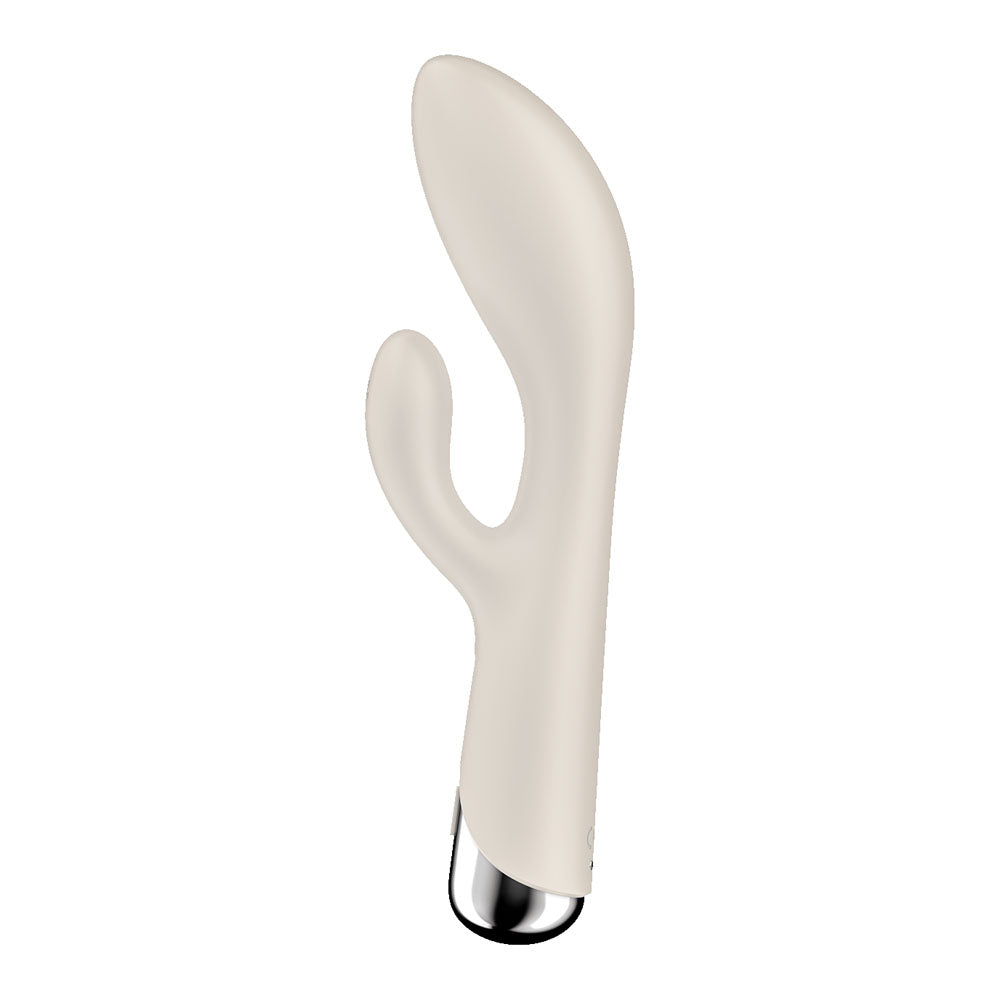 Satisfyer Spinning Rabbit 1 Beige Beige 20 Cm Usb Rechargeable Rotating Rabbit Vibrator