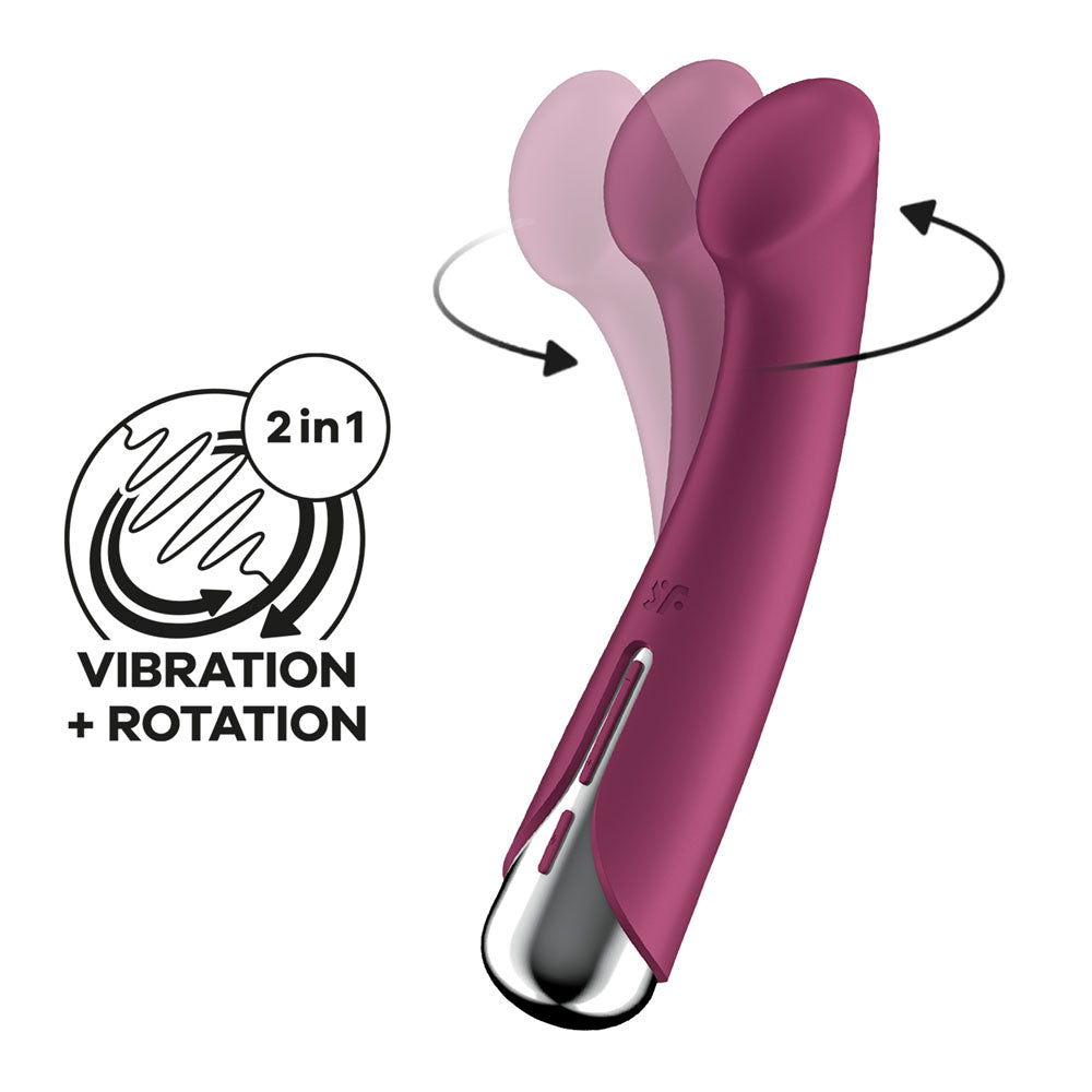 Satisfyer Spinning G Spot 1 Red Red 16.5 Cm Usb Rechargeable Rotating Vibrator
