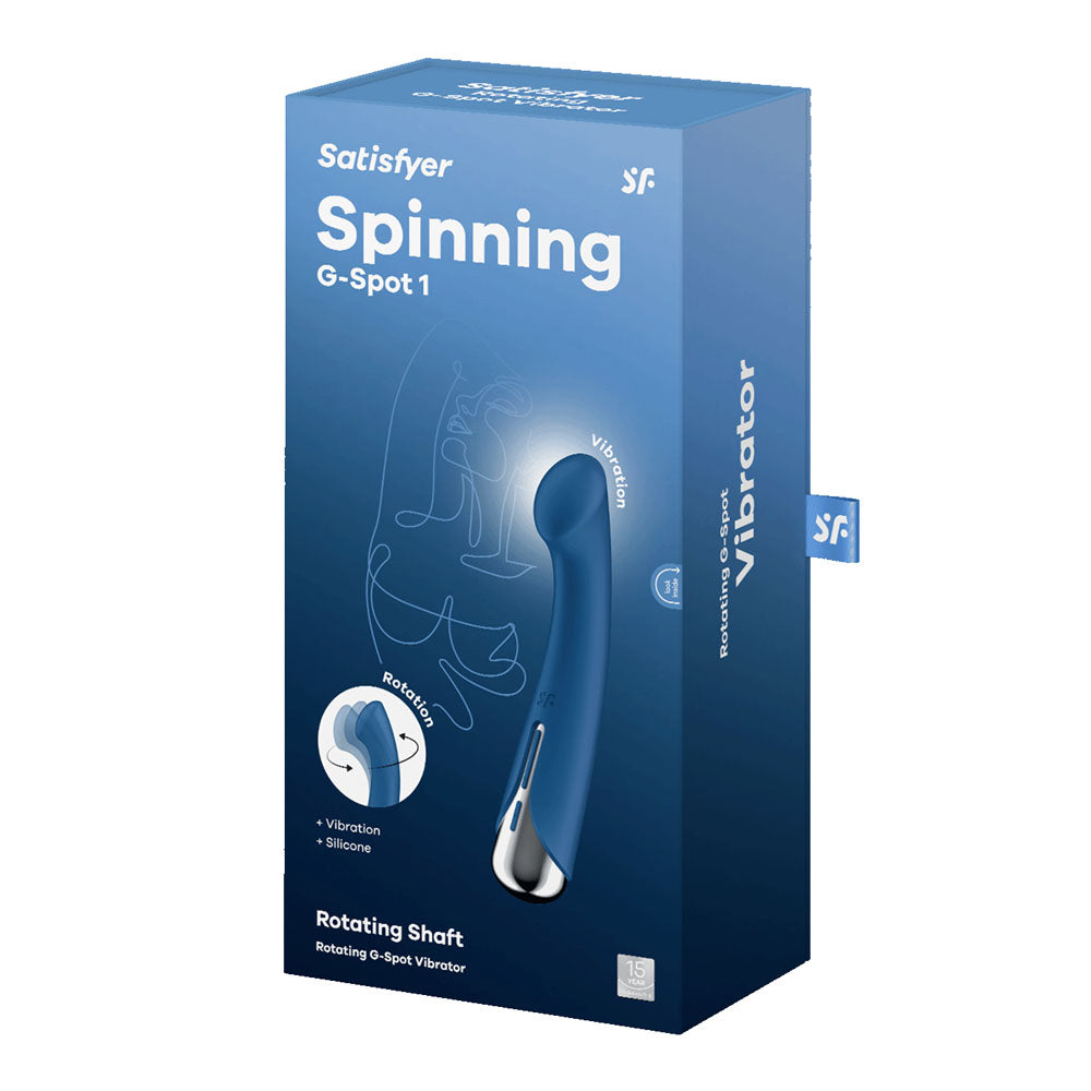 Satisfyer Spinning G Spot 1 Blue Blue 16.5 Cm Usb Rechargeable Rotating Vibrator
