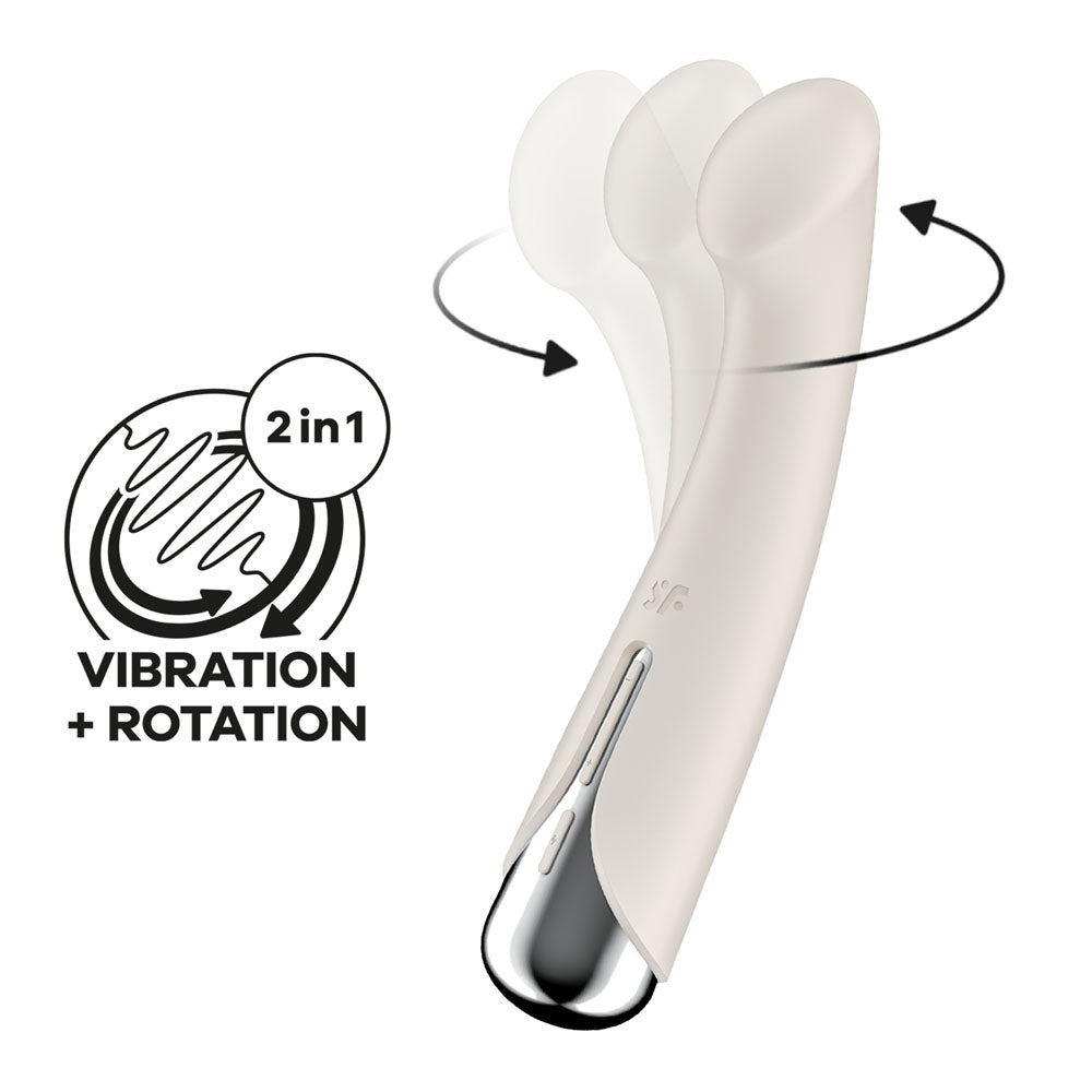 Satisfyer Spinning G Spot 1 Beige Beige 16.5 Cm Usb Rechargeable Rotating Vibrator
