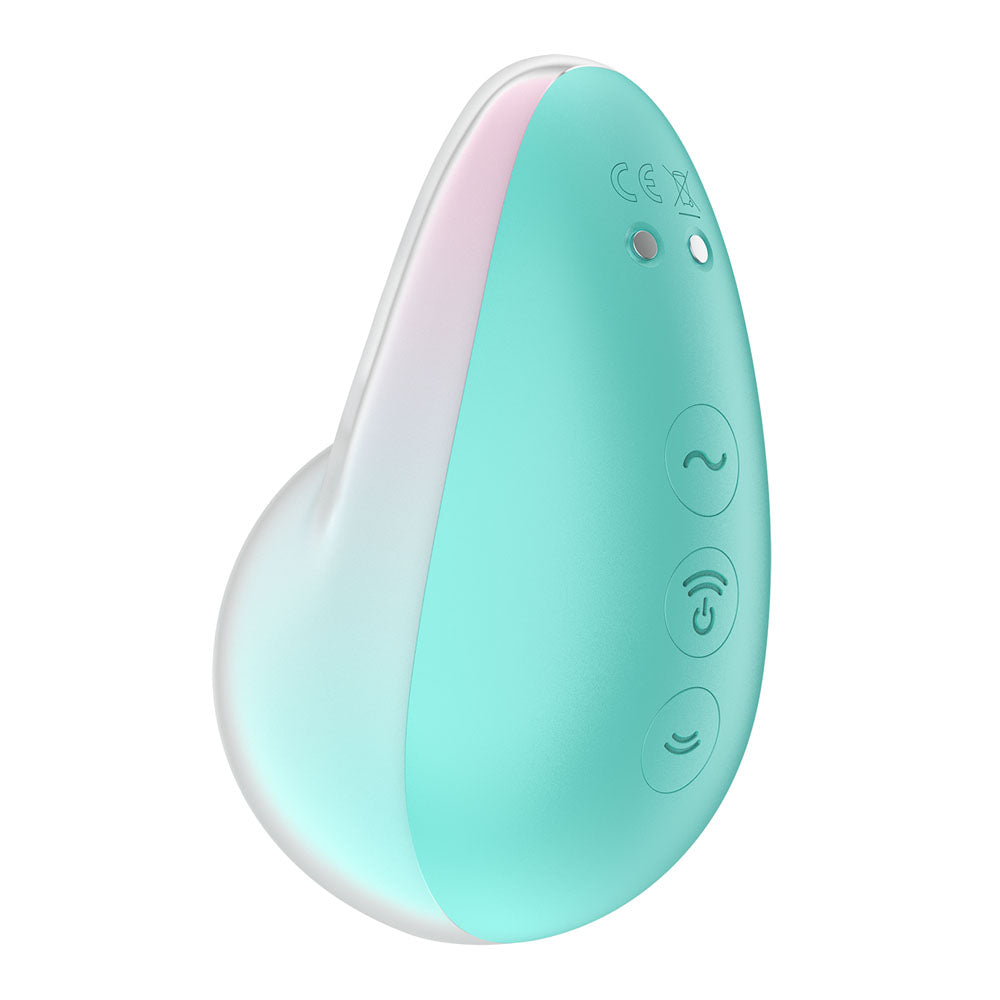 Satisfyer Pixie Dust Mint/Pink Mint/Pink Usb Rechargeable Vibrating Air Pulse Stimulator