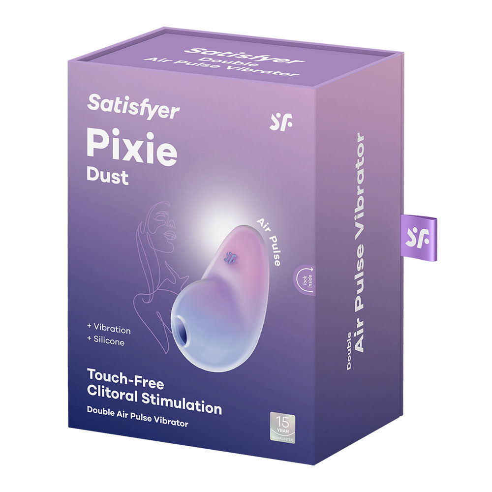Satisfyer Pixie Dust Violet/Pink Violet/Pink Usb Rechargeable Vibrating Air Pulse Stimulator